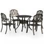 Preview: 5-tlg. Bistro-Set Aluminiumguss Bronzen