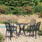 Preview: ARDEBO.de - 5-tlg. Bistro-Set Aluminiumguss Schwarz