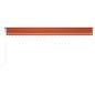 Preview: Automatische Markise mit LED & Windsensor 600x300 Orange/Braun