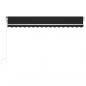 Preview: Automatische Markise mit LED & Windsensor 400x350 cm Anthrazit