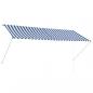 Preview: Einziehbare Markise 300×150 cm Blau und Weiß
