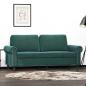 Preview: ARDEBO.de - 2-Sitzer-Sofa Dunkelgrün 140 cm Samt