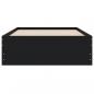 Preview: Bettgestell mit Schubladen Schwarz 75x190 cm Holzwerkstoff