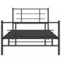 Preview: Bettgestell mit Kopf- und Fußteil Metall Schwarz 100x190 cm
