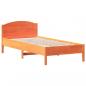 Preview: Massivholzbett ohne Matratze Wachsbraun 100x200 Kiefernholz