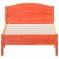Preview: Massivholzbett ohne Matratze Wachsbraun 75x190 cm Kiefernholz