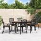Preview: ARDEBO.de - Gartenstühle 6 Stk. Aluminiumguss Schwarz