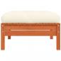 Preview: Gartenhocker mit Kissen Wachsbraun Massivholz Kiefer