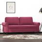 Preview: ARDEBO.de - 2-Sitzer-Sofa Weinrot 140 cm Samt