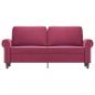Preview: 2-Sitzer-Sofa Weinrot 140 cm Samt