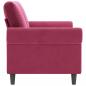 Preview: 2-Sitzer-Sofa Weinrot 140 cm Samt