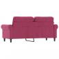 Preview: 2-Sitzer-Sofa Weinrot 140 cm Samt