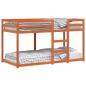 Preview: ARDEBO.de - Etagenbett Wachsbraun 90x190 cm Massivholz Kiefer