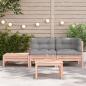 Preview: Gartensofa mit Kissen und Fußhocker Massivholz Douglasie