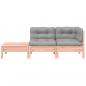 Preview: Gartensofa mit Kissen und Fußhocker Massivholz Douglasie