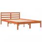 Preview: Massivholzbett ohne Matratze Wachsbraun 140x200 cm Kiefernholz