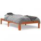Preview: ARDEBO.de - Massivholzbett ohne Matratze Wachsbraun 90x190 cm Kiefernholz
