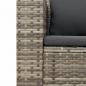 Preview: 5-tlg. Garten-Sofagarnitur mit Kissen Grau Poly Rattan Akazie