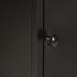 Preview: Badschrank 40x27x90 cm Eisen und Massivholz Mango