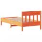 Preview: Massivholzbett ohne Matratze Wachsbraun 90x190 cm Kiefernholz