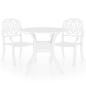 Preview: 3-tlg. Bistro-Set Aluminiumguss Weiß