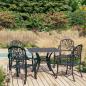 Preview: ARDEBO.de - 5-tlg. Bistro-Set Aluminiumguss Schwarz
