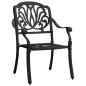 Preview: 5-tlg. Bistro-Set Aluminiumguss Schwarz
