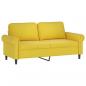 Preview: 2-Sitzer-Sofa Gelb 140 cm Samt
