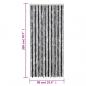 Preview: Fliegenvorhang Grau und Schwarz 90x200 cm Chenille