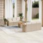 Preview: ARDEBO.de - 7-tlg. Garten-Sofagarnitur mit Kissen Beige Poly Rattan