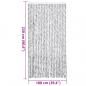 Preview: Fliegenvorhang Hellgrau und Dunkelgrau 100x230 cm Chenille