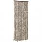 Preview: Fliegenvorhang Taupe und Weiß 56x200 cm Chenille