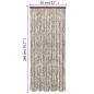 Preview: Fliegenvorhang Taupe und Weiß 56x200 cm Chenille