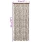 Preview: Fliegenvorhang Taupe und Weiß 56x200 cm Chenille