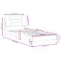 Preview: Bettgestell mit Kopfteil Creme 90x200 cm Stoff