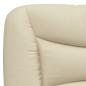 Preview: Bettgestell mit Kopfteil Creme 90x200 cm Stoff