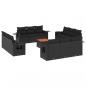 Preview: 13-tlg. Garten-Sofagarnitur mit Kissen Schwarz Poly Rattan