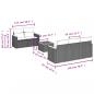Preview: 6-tlg. Garten-Sofagarnitur mit Kissen Schwarz Poly Rattan
