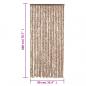 Preview: Fliegenvorhang Beige und Dunkelbraun 90x200 cm Chenille