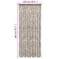 Preview: Fliegenvorhang Taupe und Weiß 100x200 cm Chenille
