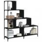 Preview: ARDEBO.de - Bücherregal 4 Etagen Schwarz 139x33,5x149 cm Holzwerkstoff