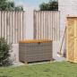 Preview: ARDEBO.de - Gartentruhe Grau 80x40x48 cm Poly Rattan Akazienholz