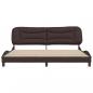 Preview: Bettgestell mit Kopfteil Dunkelbraun 200x200 cm Stoff