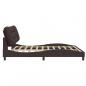 Preview: Bettgestell mit Kopfteil Dunkelbraun 200x200 cm Stoff