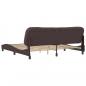Preview: Bettgestell mit Kopfteil Dunkelbraun 200x200 cm Stoff