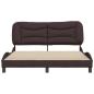Preview: Bettgestell mit Kopfteil Dunkelbraun 160x200 cm Stoff