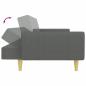 Preview: Schlafsofa 2-Sitzer mit Fußhocker Dunkelgrau Stoff