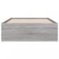 Preview: Bettgestell mit Schubladen Grau Sonoma 90x200 cm Holzwerkstoff