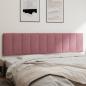 Preview: ARDEBO.de - Kopfteil-Kissen Rosa 200 cm Samt