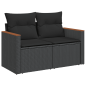 Preview: Patio Sofa Set 6-Sitzer Black